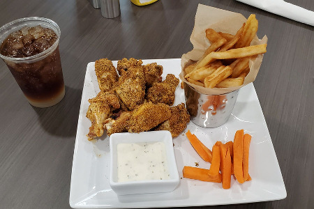 Chicken Wings and French Fries