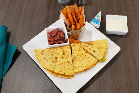 Quesadilla and French Fries