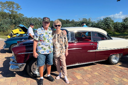 Car show with senior residents