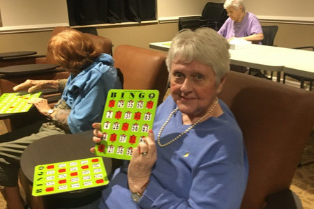 Residents Playing Bingo