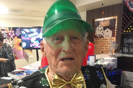 Happy Resident at Casino Night