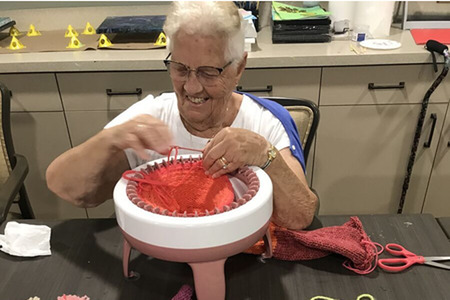 Resident Knitting and Making Crafts