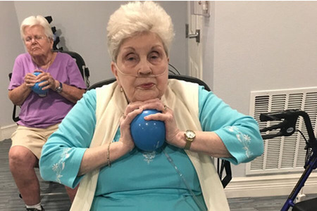 Resident During Fitness Class