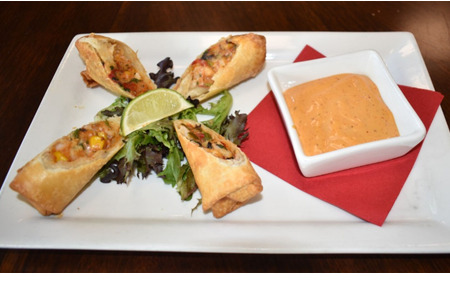 Santa Fee Chicken Roll with with fresh chipotle ranch dipping sauce