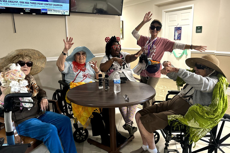 smiling senior ladies